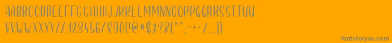 ElisabethClara Font – Gray Fonts on Orange Background
