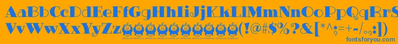 GlotonaBlackFontFfp Font – Blue Fonts on Orange Background