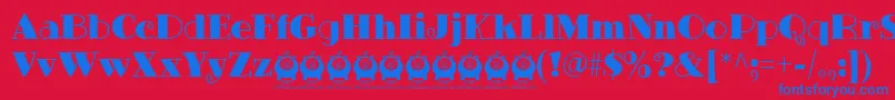 GlotonaBlackFontFfp Font – Blue Fonts on Red Background