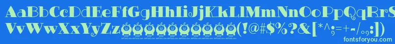 GlotonaBlackFontFfp Font – Green Fonts on Blue Background
