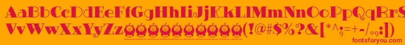 GlotonaBlackFontFfp Font – Red Fonts on Orange Background