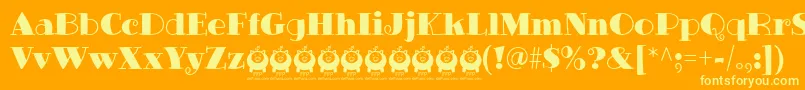 GlotonaBlackFontFfp Font – Yellow Fonts on Orange Background