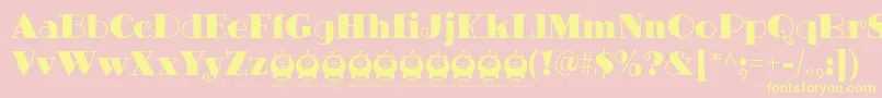 GlotonaBlackFontFfp Font – Yellow Fonts on Pink Background