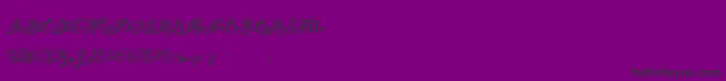 Fonte Elisofia Calvin For Personal Use – fontes pretas em um fundo violeta