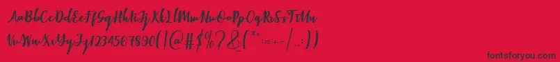 Elistabeta Font – Black Fonts on Red Background