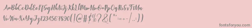 Elistabeta-Schriftart – Graue Schriften auf rosa Hintergrund