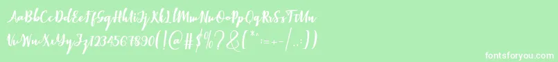Elistabeta Font – White Fonts on Green Background