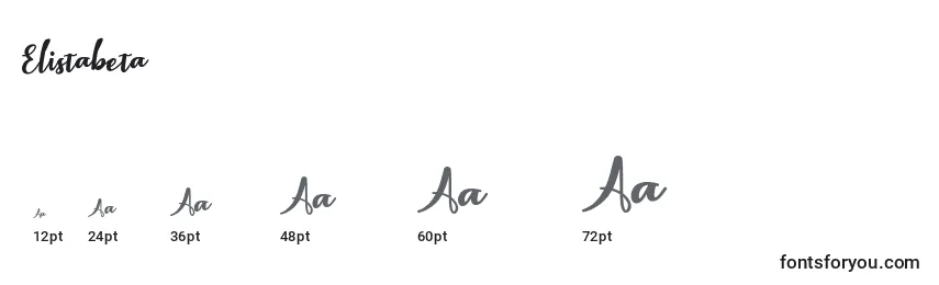 Elistabeta Font Sizes