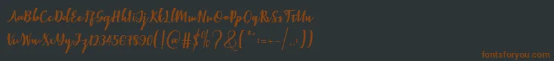 Elistabeta-fontti – ruskeat fontit mustalla taustalla