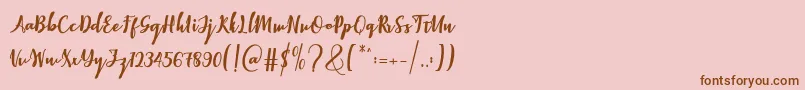 Elistabeta Font – Brown Fonts on Pink Background