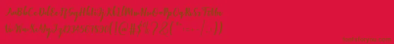 Elistabeta Font – Brown Fonts on Red Background