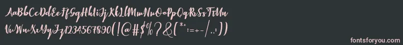 Elistabeta Font – Pink Fonts on Black Background