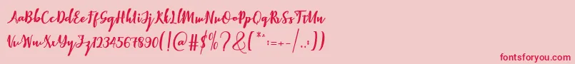 fuente Elistabeta – Fuentes Rojas Sobre Fondo Rosa