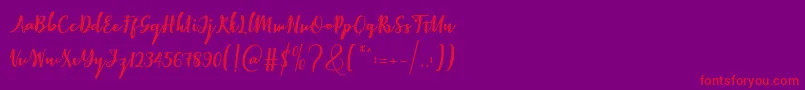 Elistabeta Font – Red Fonts on Purple Background