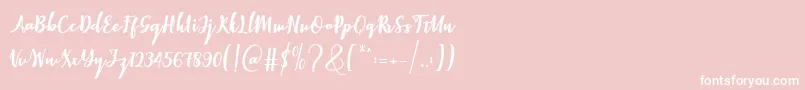Elistabeta Font – White Fonts on Pink Background