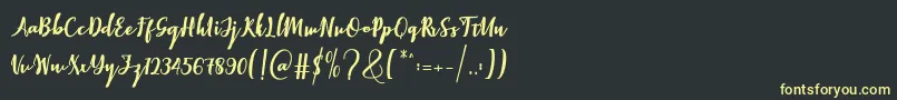Elistabeta Font – Yellow Fonts on Black Background