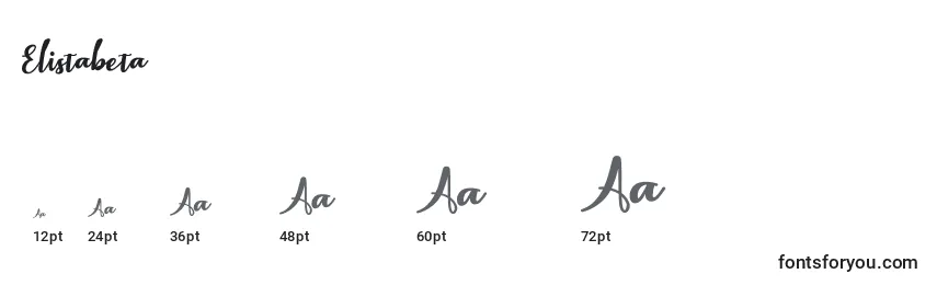 Размеры шрифта Elistabeta (125893)