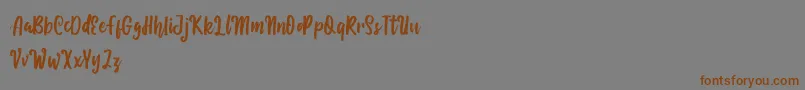 Eliyana Font – Brown Fonts on Gray Background