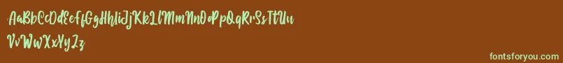 Eliyana Font – Green Fonts on Brown Background