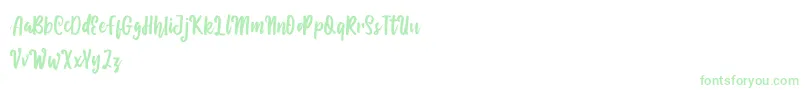 Eliyana Font – Green Fonts on White Background