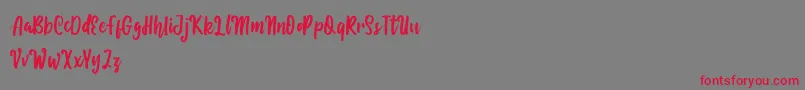Eliyana Font – Red Fonts on Gray Background