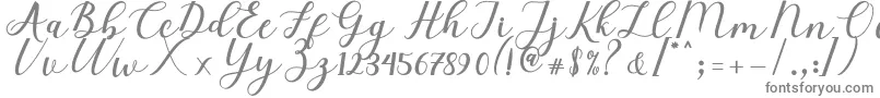 Elizabeth Script-Schriftart – Graue Schriften auf weißem Hintergrund