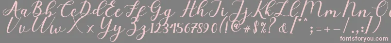 Elizabeth Script Font – Pink Fonts on Gray Background