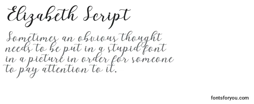 Шрифт Elizabeth Script (125896)