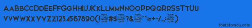 Elkwood   Free Font – Black Fonts on Blue Background