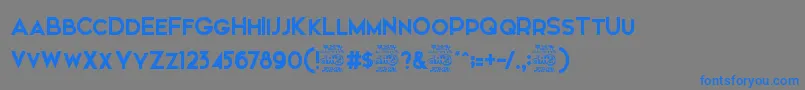 フォントElkwood   Free – 灰色の背景に青い文字