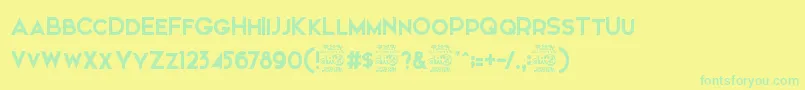 Elkwood   Free Font – Green Fonts on Yellow Background