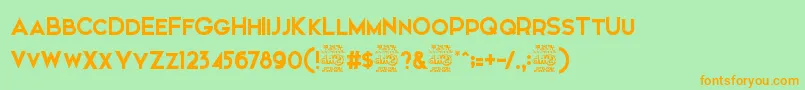 Elkwood   Free Font – Orange Fonts on Green Background