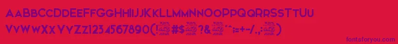 フォントElkwood   Free – 赤い背景に紫のフォント