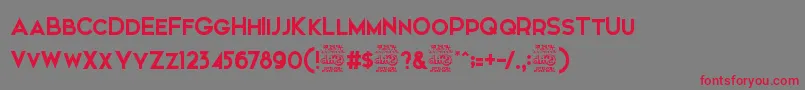 Elkwood   Free Font – Red Fonts on Gray Background
