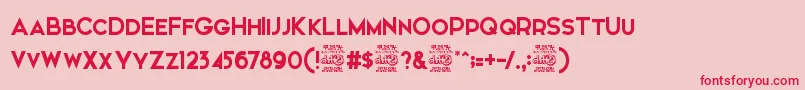 Elkwood   Free Font – Red Fonts on Pink Background