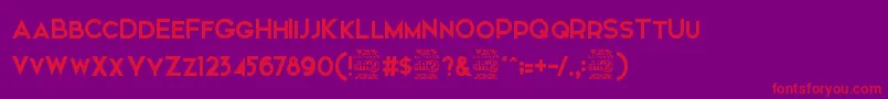 Elkwood   Free-Schriftart – Rote Schriften auf violettem Hintergrund