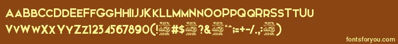 Elkwood   Free Font – Yellow Fonts on Brown Background