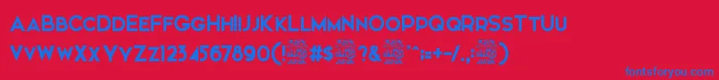 Elkwood   Free Font – Blue Fonts on Red Background