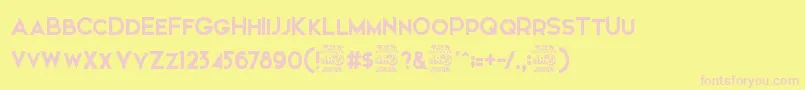 Elkwood   Free Font – Pink Fonts on Yellow Background