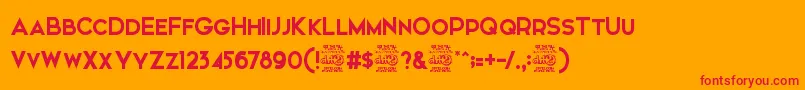 Elkwood   Free Font – Red Fonts on Orange Background