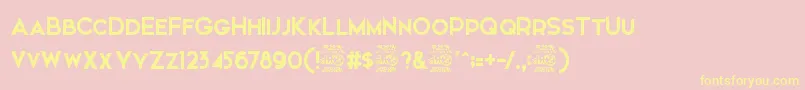 Elkwood   Free Font – Yellow Fonts on Pink Background