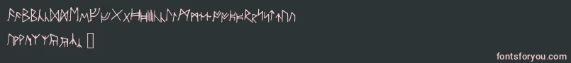 Ancientrunes Font – Pink Fonts on Black Background