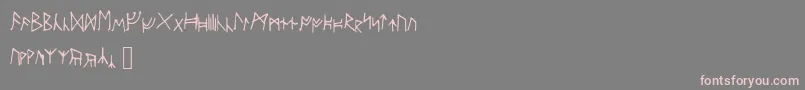 Ancientrunes Font – Pink Fonts on Gray Background