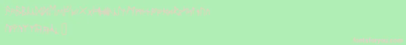 フォントAncientrunes – 緑の背景にピンクのフォント