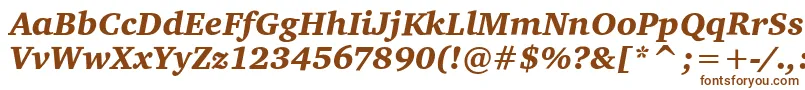 CharterItcBlackItalic-fontti – ruskeat fontit valkoisella taustalla