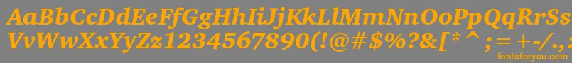 CharterItcBlackItalic Font – Orange Fonts on Gray Background