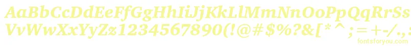 Шрифт CharterItcBlackItalic – жёлтые шрифты