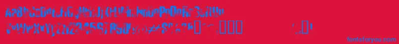 ELLIBD   Font – Blue Fonts on Red Background