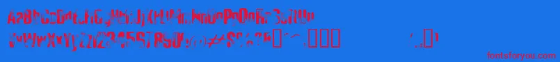 ELLIBD   Font – Red Fonts on Blue Background