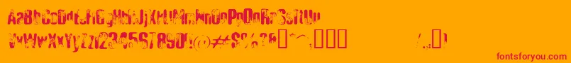 ELLIBD   Font – Red Fonts on Orange Background